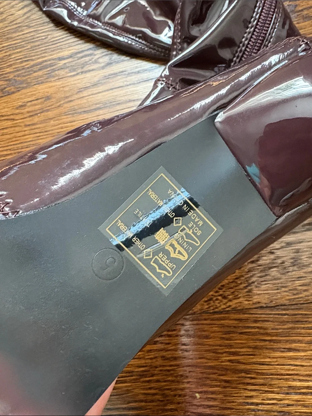 Patent Over-the-Knee Stiletto Boots in Dark Brown